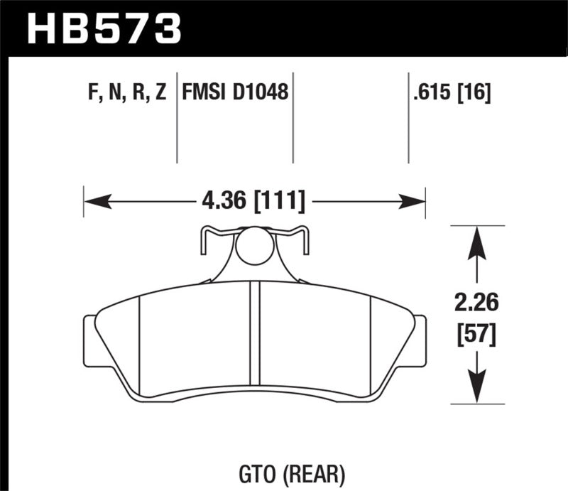 HAWK HPS 5.0 Brake Pad Sets - Hawk 04-06 Pontiac GTO HPS 5.0 Rear Brake Pads