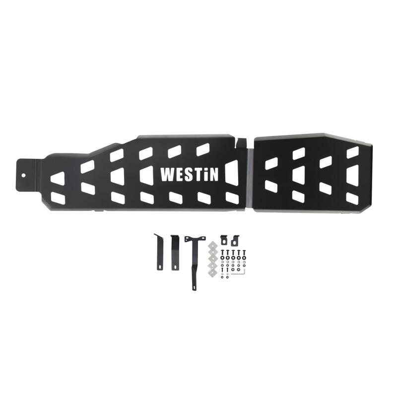 WES Skid Plates - Westin 18-22 Jeep Wrangler JLU 4dr. (Excl. 4xe) Gas Tank Skid Plate - Tex. Blk