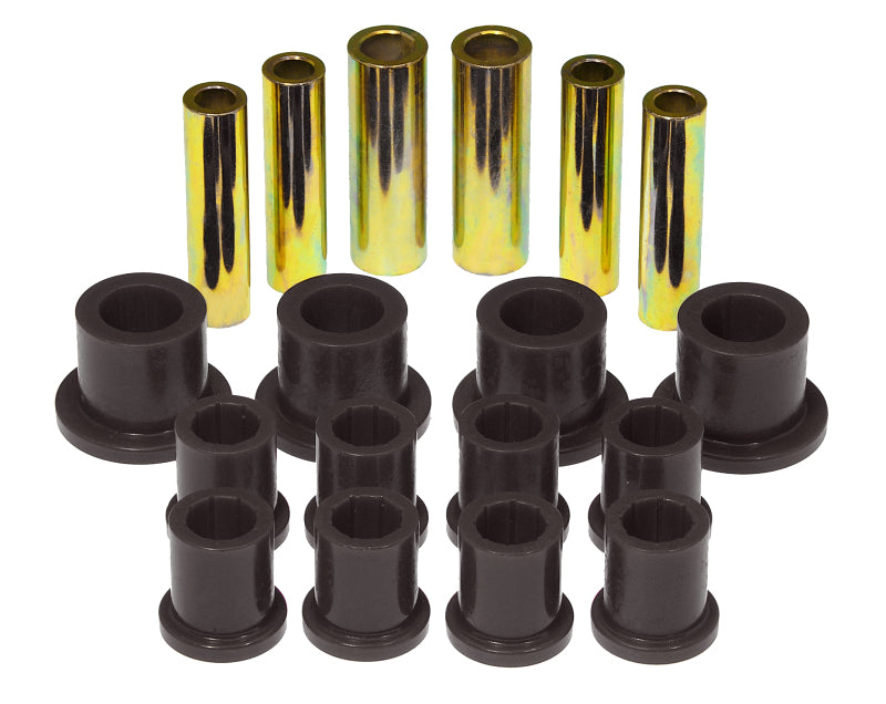 PRO Spring/Shackle Bush- Blk - Prothane 04-06 Ford F150 Rear Leaf Spring Bushings - Black