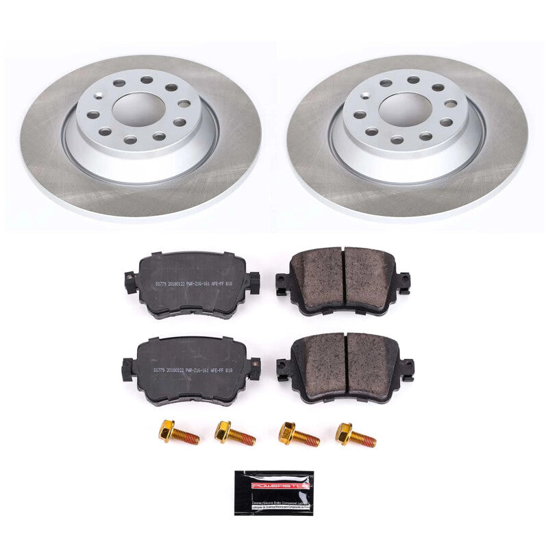 PSB Semi-Coated Rotor Kits - Power Stop 16-18 Audi Q3 Quattro Rear Semi-Coated Rotor Kit