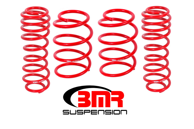 BMR Lowering Springs - BMR 05-14 S197 Mustang GT Performance Version (Set Of 4) - Red