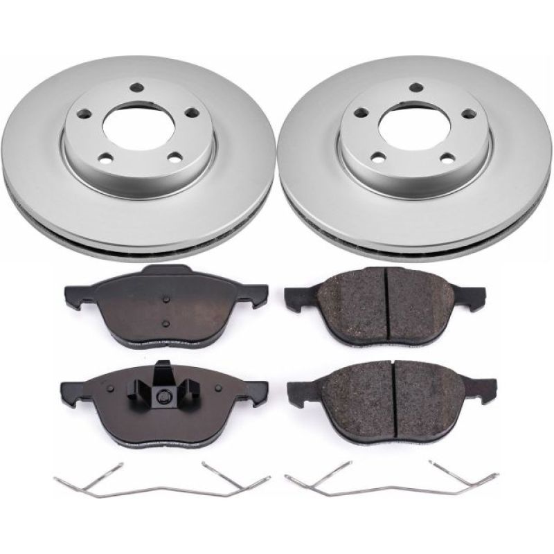 PSB Z17 Evolution Coated Kit - Power Stop 04-13 Mazda 3 Front Z17 Evolution Geomet Coated Brake Kit