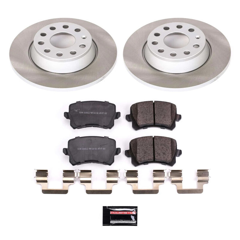 PSB Semi-Coated Rotor Kits - Power Stop 17-18 Volkswagen Tiguan Limited Rear Semi-Coated Rotor Kit