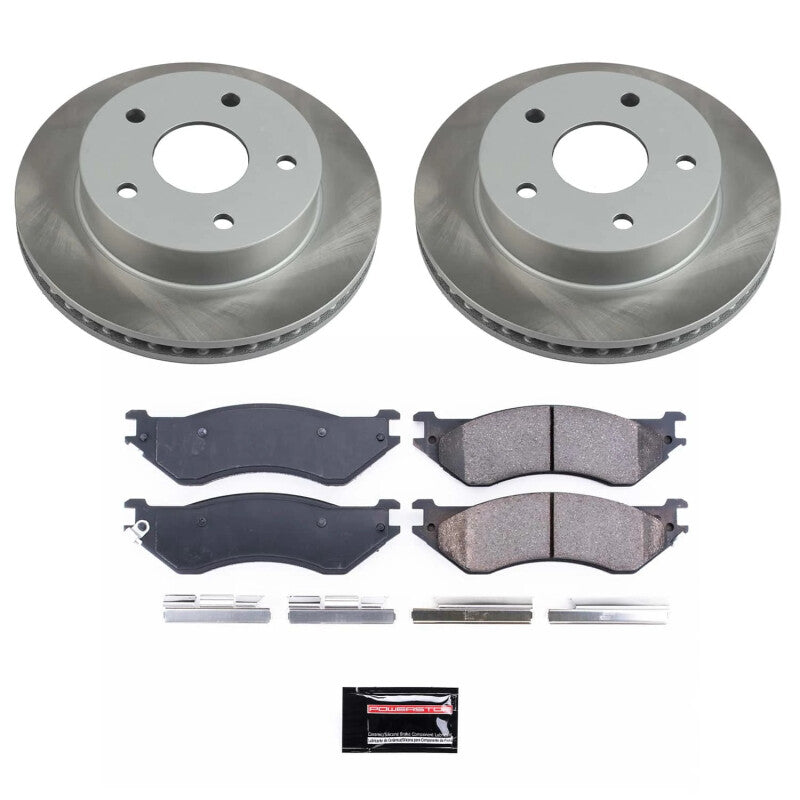 PSB Semi-Coated Rotor Kits - Power Stop 00-01 Dodge Ram 1500 Front Semi-Coated Rotor Kit