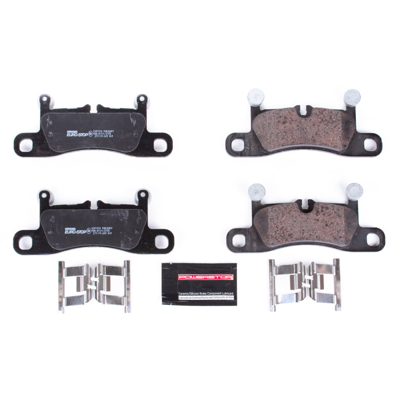 PSB Euro-Stop Brake Pads - Power Stop 11-17 Volkswagen Touareg Euro-Stop ECE-R90 Rear Brake Pads