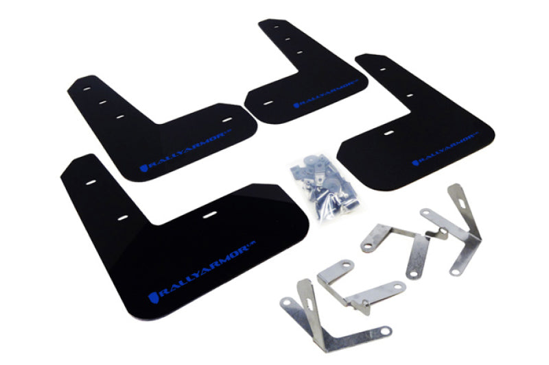RAL UR Blk Flap/Blue Logo - Rally Armor 13-17 Subaru BRZ/Toyota FR-S Black UR Mud Flap w/Blue Logo