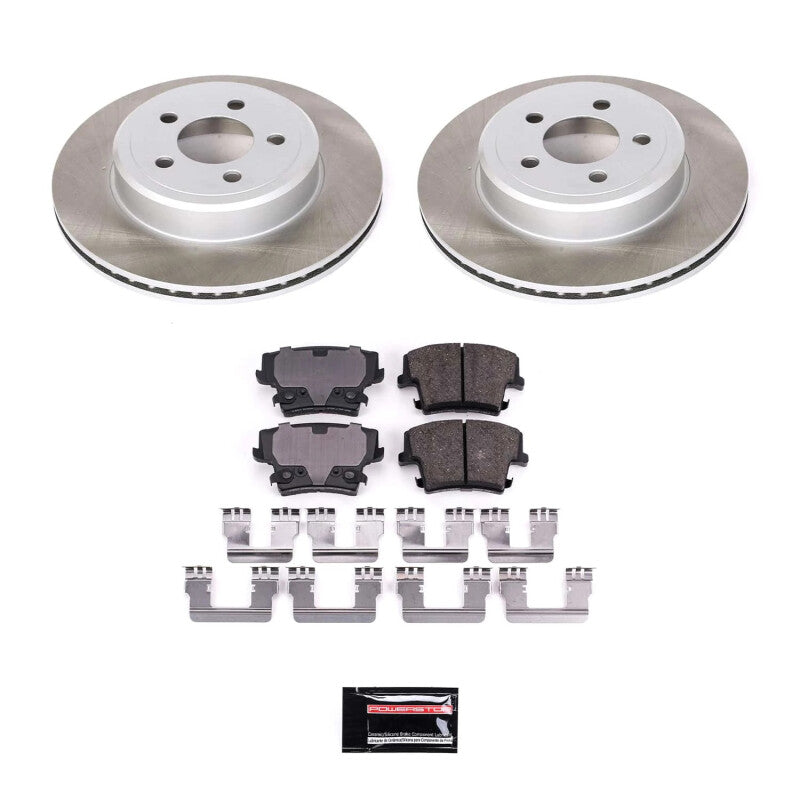 PSB Semi-Coated Rotor Kits - Power Stop 05-08 Dodge Magnum Rear Semi-Coated Rotor Kit