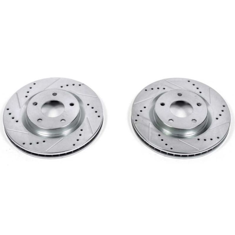 PSB Evolution Drill/Slot Rotor - Power Stop 08-13 Nissan Rogue Front Evolution Drilled & Slotted Rotors - Pair