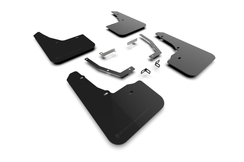 RAL UR Blk Flap/Met. Blk Logo - Rally Armor 25-26 Subaru Forester & Hybrid Black UR Mud Flap w/Metallic Black Logo