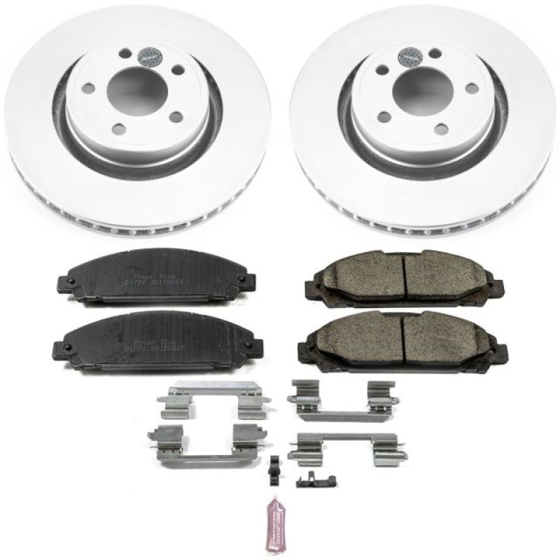 PSB Z17 Evolution Coated Kit - Power Stop 15-19 Ford Mustang Front Z17 Evolution Geomet Coated Brake Kit