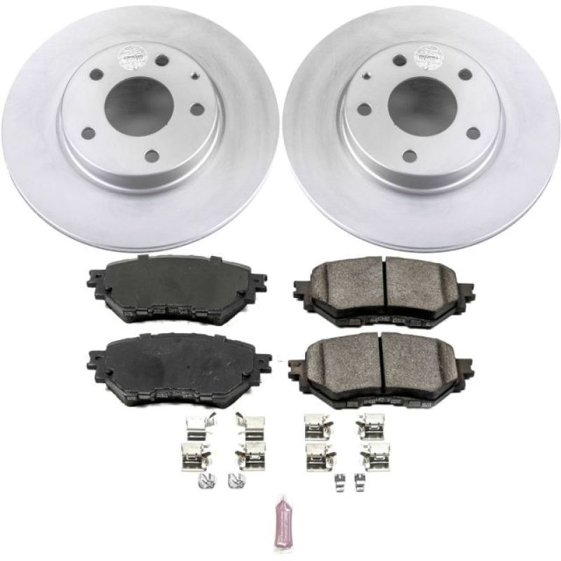 PSB Z17 Evolution Coated Kit - Power Stop 14-16 Mazda 3 Front Z17 Evolution Geomet Coated Brake Kit