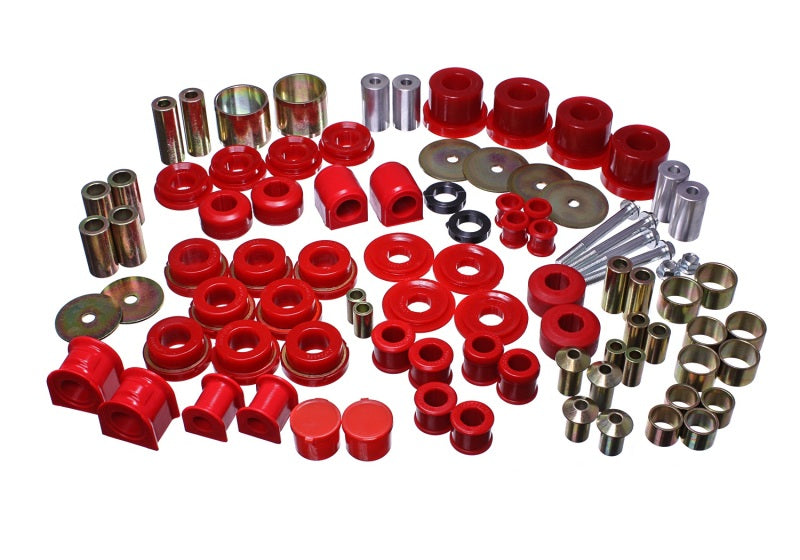 ES Hyper-Flex Sets - Red - Energy Suspension 15-16 Ford Mustang Red Hyper-Flex Master Bushing Set