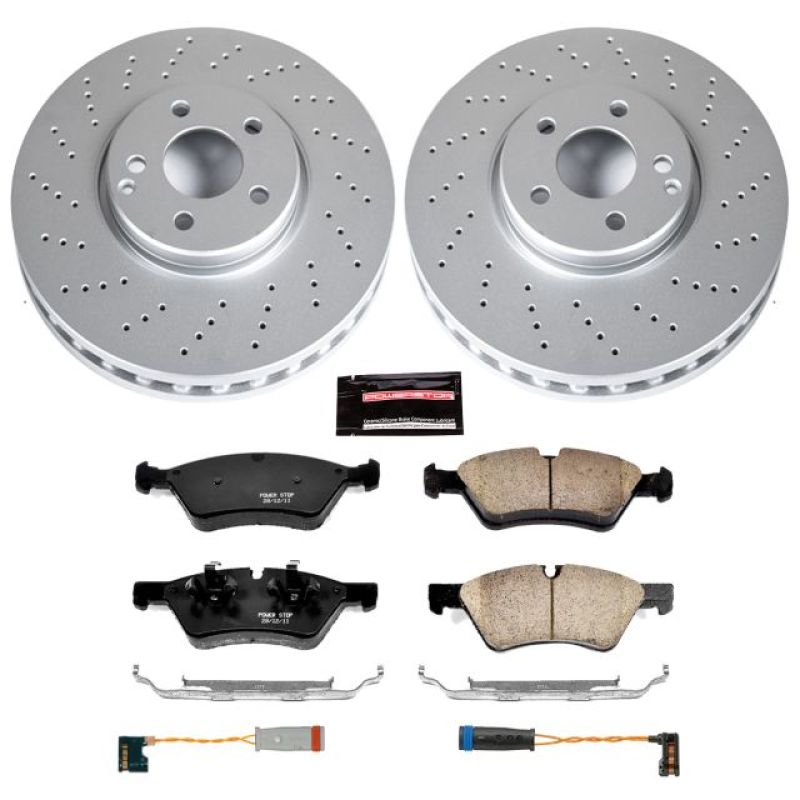 PSB Z23 Evolution Coated Kit - Power Stop 2006 Mercedes-Benz E500 Front Z23 Evolution Sport Coated Brake Kit