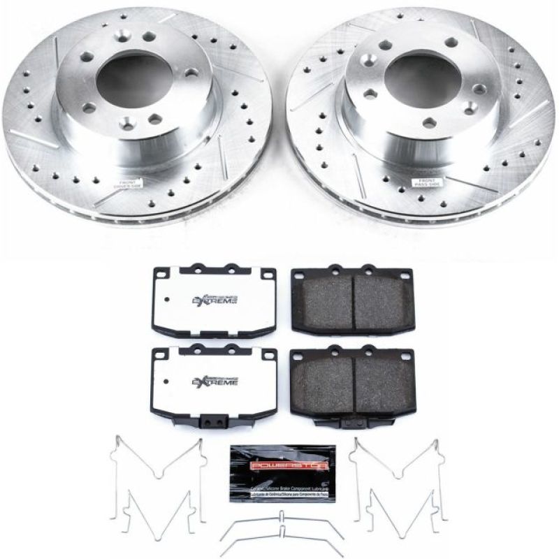 PSB Z26 Street Warrior Kit - Power Stop 86-91 Mazda RX-7 Front Z26 Street Warrior Brake Kit