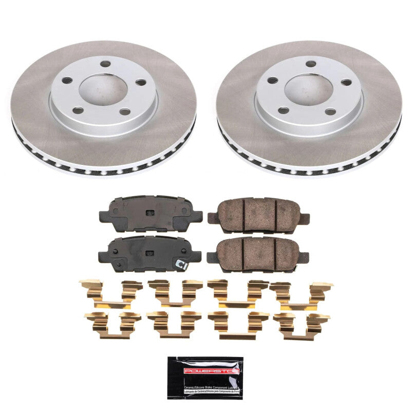 PSB Semi-Coated Rotor Kits - Power Stop 2009 Nissan 370Z Rear Semi-Coated Rotor Kit