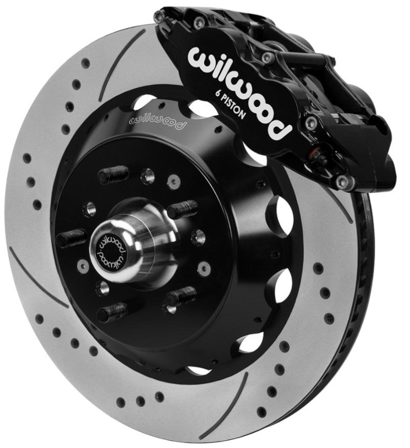 WIL Superlite Brake Kit - Wilwood 70-81 FBody/75-79 A&XBody FNSL6R Frt BBK 14in D/S Rtr Blk Calipers Use w/ Pro Drop Spindle