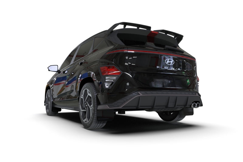 RAL UR Blk Flap/Met. Blk Logo - Rally Armor 24-25 Hyundai Kona N Line Black UR Mud Flap - Metallic Black Logo