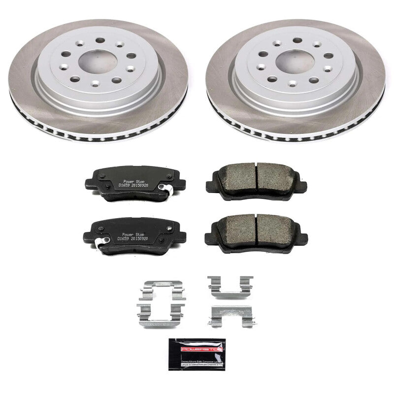 PSB Semi-Coated Rotor Kits - Power Stop 14-19 Cadillac CTS Rear Semi-Coated Rotor Kit