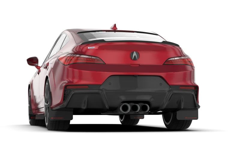 RAL UR Blk Flap/Rd Logo - Rally Armor 23-25 Acura Integra A-Spec Black UR Mud Flap W/Red Logo (No Drilling Req.)
