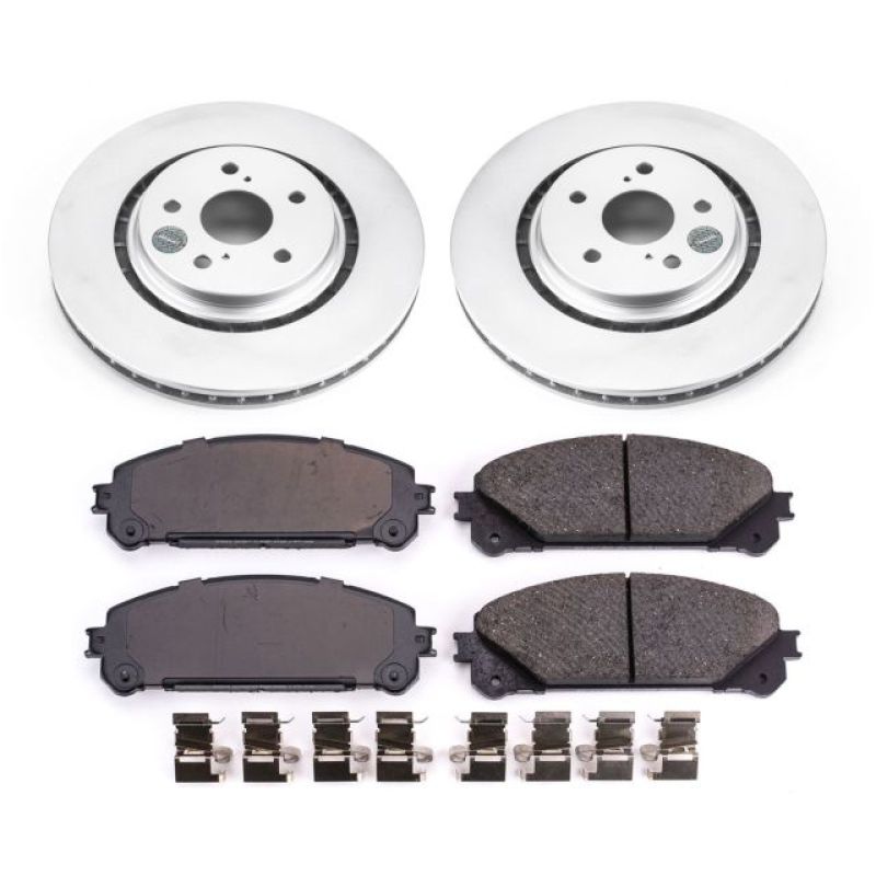 PSB Z17 Evolution Coated Kit - Power Stop 16-18 Lexus RX350 Front Z17 Evolution Geomet Coated Brake Kit