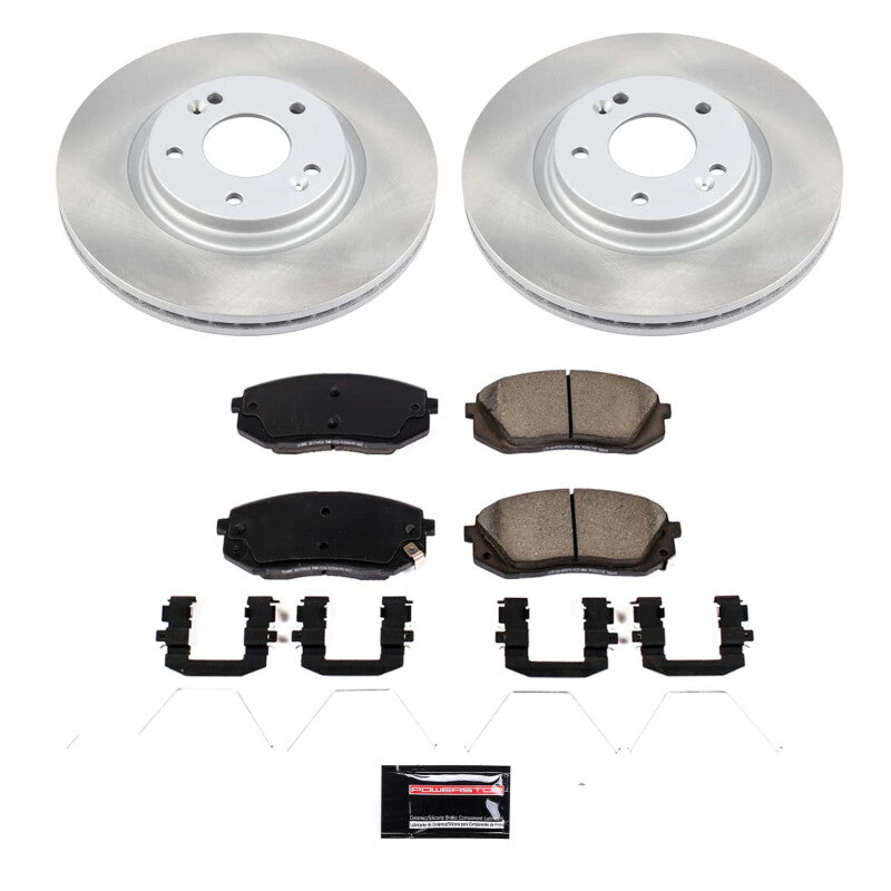 PSB Semi-Coated Rotor Kits - Power Stop 17-19 Kia Soul Front Semi-Coated Rotor Kit
