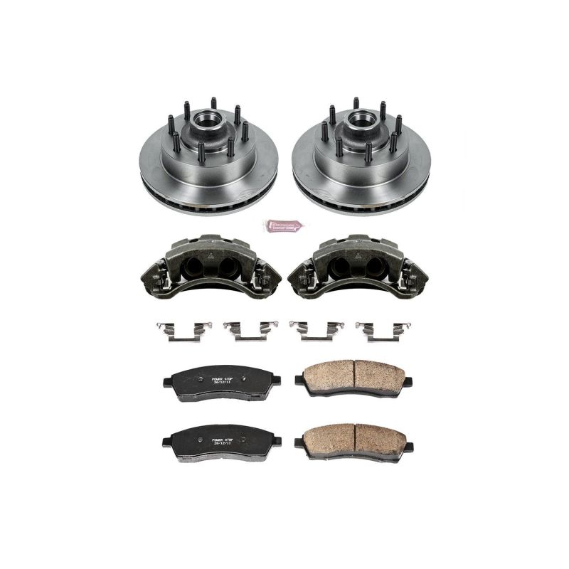 PSB Autospecialty Rotor - Power Stop 99-02 Ford F-350 Super Duty Front Autospecialty Kit w/Cals