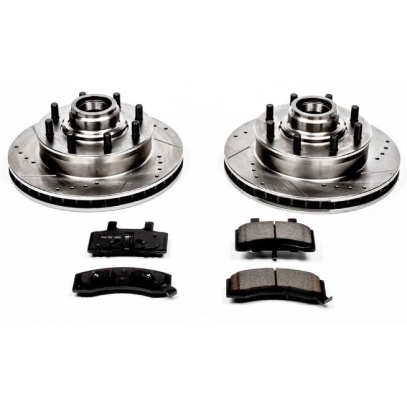 PSB Evolution Drill/Slot Rotor - Power Stop 96-02 GMC Savana 3500 Front Z23 Evolution Brake Kit