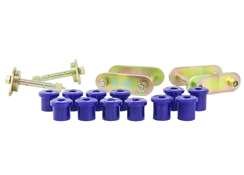 SPR Bushing Kits - SuperPro 07+ Toyota Land Cruiser Greaseable Leaf Spring and Shackle Bushing Kit- (Rear)
