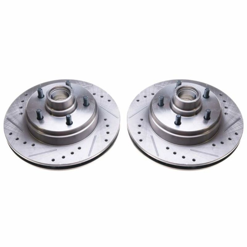 PSB Evolution Drill/Slot Rotor - Power Stop 86-89 Buick Electra Front Evolution Drilled & Slotted Rotors - Pair