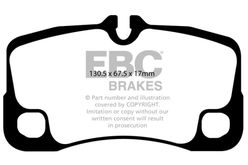 EBC Yellowstuff Brake Pad Sets - EBC 09-12 Porsche 911 (997) (Cast Iron Rotor only) 3.6 Carrera 2 Yellowstuff Rear Brake Pads