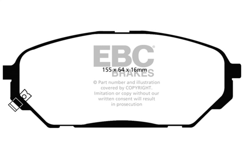 EBC Greenstuff Brake Pad Sets - EBC 07-12 Hyundai Veracruz 3.8 Greenstuff Front Brake Pads