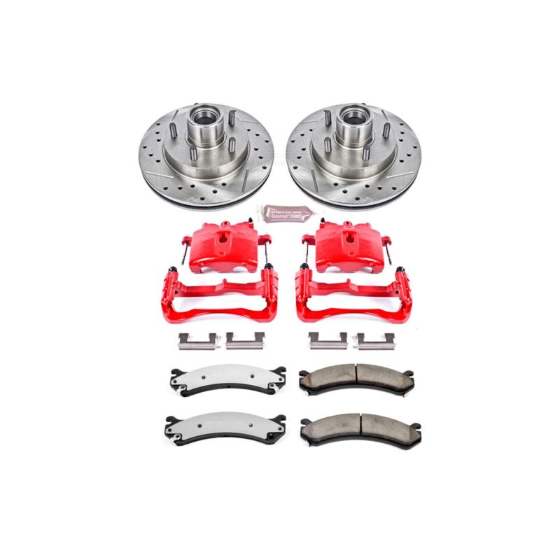 PSB Z36 Truck & Tow Kit - Power Stop 07-10 GMC Sierra 3500 HD Front Z36 Truck & Tow Kit w/Cals