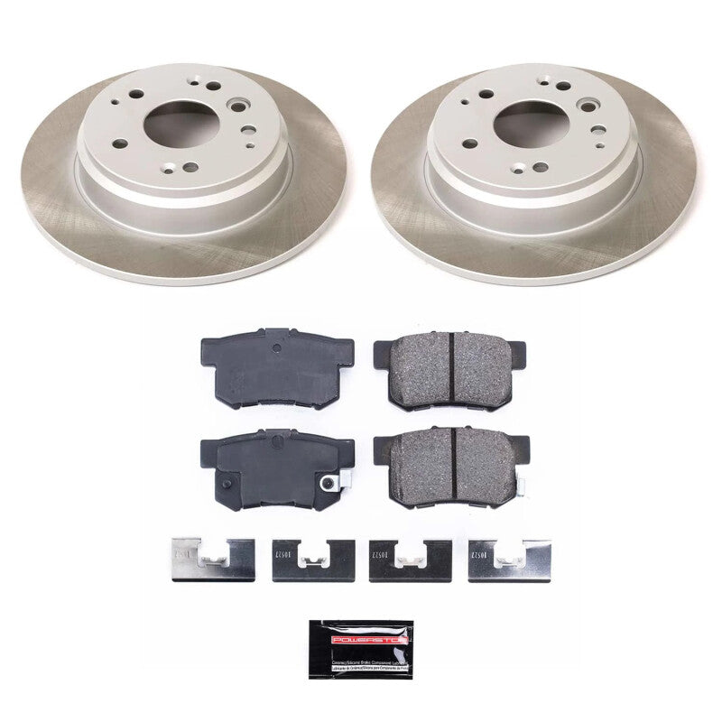 PSB Semi-Coated Rotor Kits - Power Stop 03-11 Honda Element Rear Semi-Coated Rotor Kit