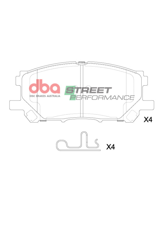 DBA SP Performance Brake Pads - DBA 15-21 Lexus RC F SP Performance Rear Brake Pads