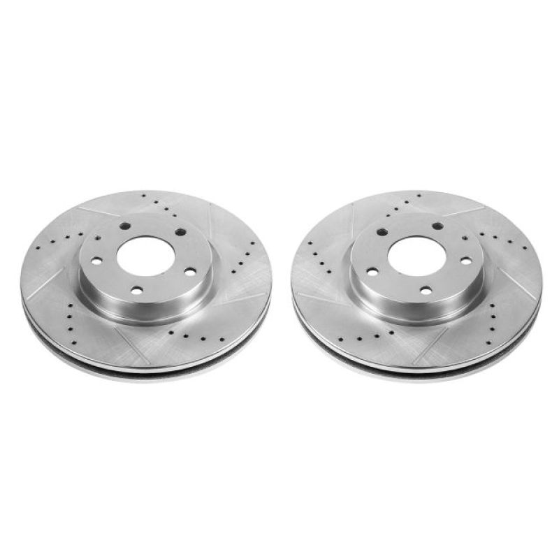 PSB Evolution Drill/Slot Rotor - Power Stop 14-18 Mazda 6 Front Evolution Drilled & Slotted Rotors - Pair
