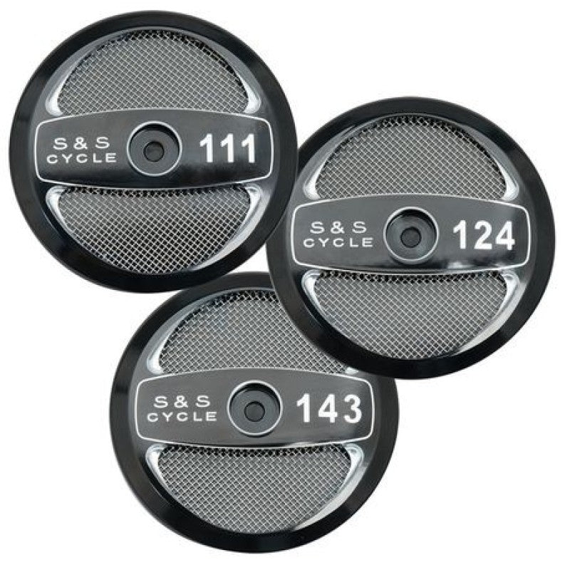 SSC Air Cleaner Kits - S&S Cycle 124in Air Cleaner Cover - Gloss Black