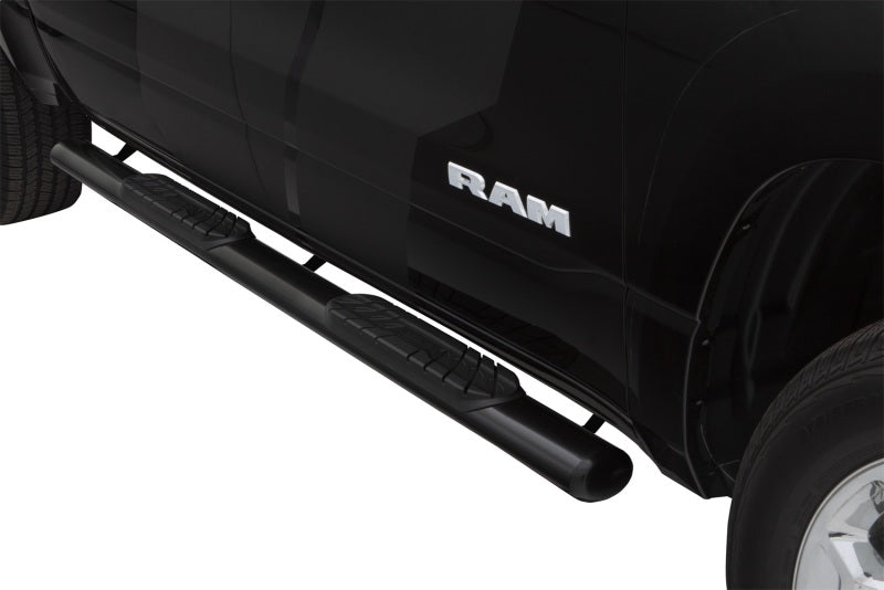 LND Nerf Bars - Black - Lund 10-17 Dodge Ram 2500 Crew Cab 4in. Oval Straight Steel Nerf Bars - Black