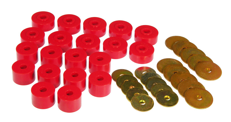 PRO Body/Subframe Bush - Red - Prothane 85-89 Mitsubishi Montero Body Mount Kit - Red
