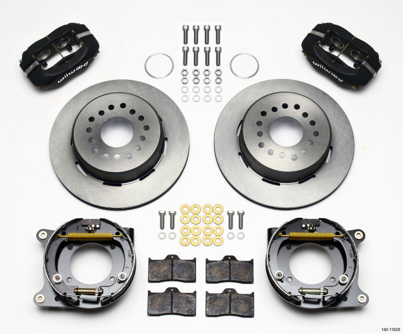 WIL Dynalite Brake Kit - Wilwood Forged Dynalite P/S Park Brake Kit Impala 59-64 / Corvette 57-62