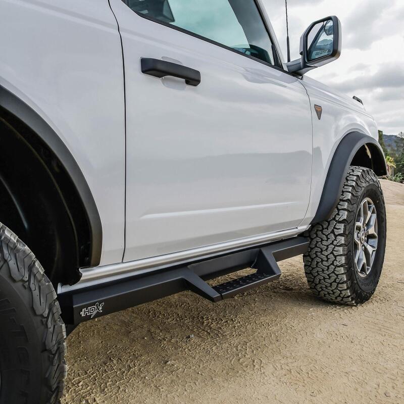 WES Nerf Bars - HDX Drop - Westin/HDX 2021+ Ford Bronco (2-Door) Drop Nerf Step Bars - Textured Black