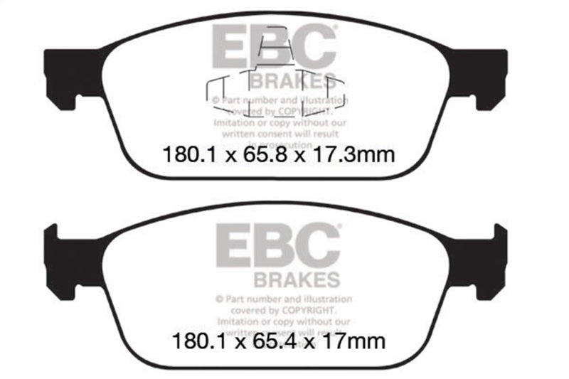 EBC Bluestuff Brake Pad Sets - EBC 12-18 Ford Focus ST Bluestuff Front Brake Pads