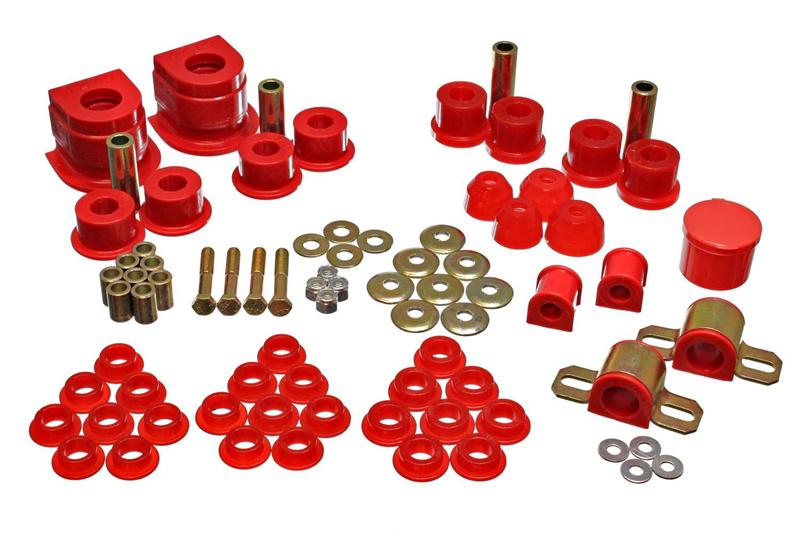 ES Hyper-Flex Sets - Red - Energy Suspension 86-91 Mazda RX7 Red Hyper-Flex Master Bushing Set