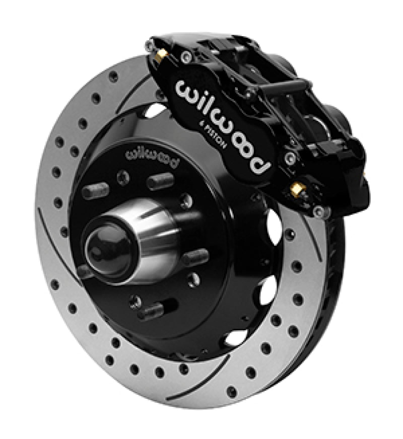 WIL Superlite Brake Kit - Wilwood Superlite 6R Front Brake Kit for 63-87 Chevy C10 Prospindle 13.06 in Diameter Black Calipers