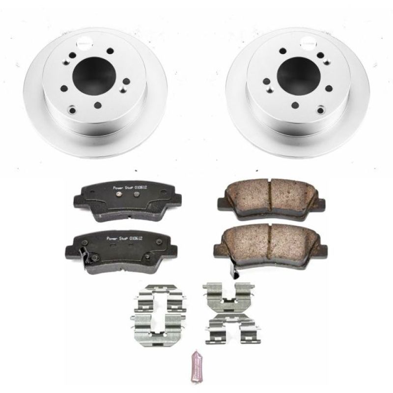 PSB Z17 Evolution Coated Kit - Power Stop 10-13 Kia Soul Rear Z17 Evolution Geomet Coated Brake Kit