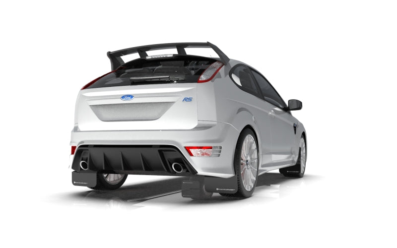 RAL UR Blk Flap/Orange Logo - Rally Armor 09-11 Ford Focus MK2 RS Black UR Mud Flap Orange Logo