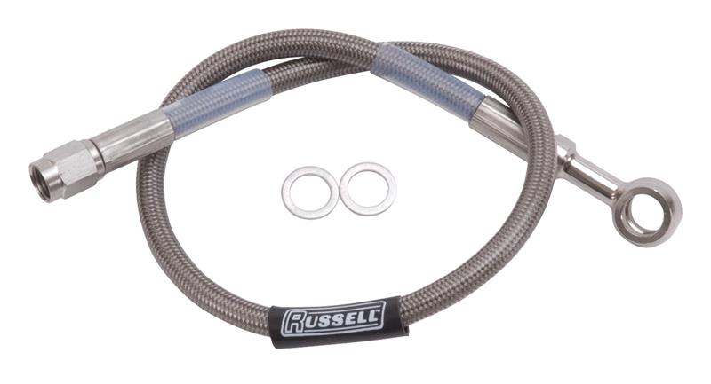 RUS Brake Hose - Russell Performance 21in 10MM Banjo Competition Brake Hose