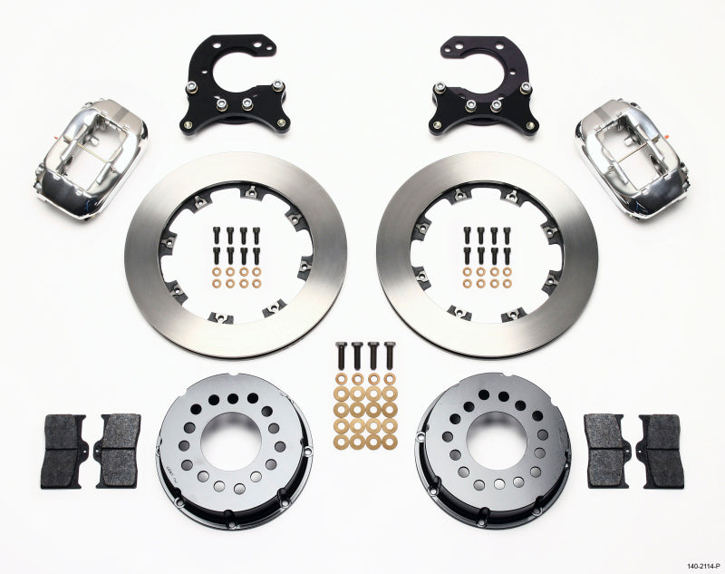WIL Dynalite Brake Kit - Wilwood Forged Dynalite P/S Rear Kit Polished Big Ford 2.54in Offset