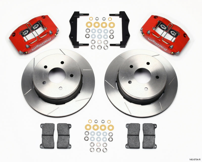 WIL Dynapro Brake Kit - Wilwood Dynapro Radial Rear Kit 12.19in Drilled Red 2004-2006 Pontiac GTO