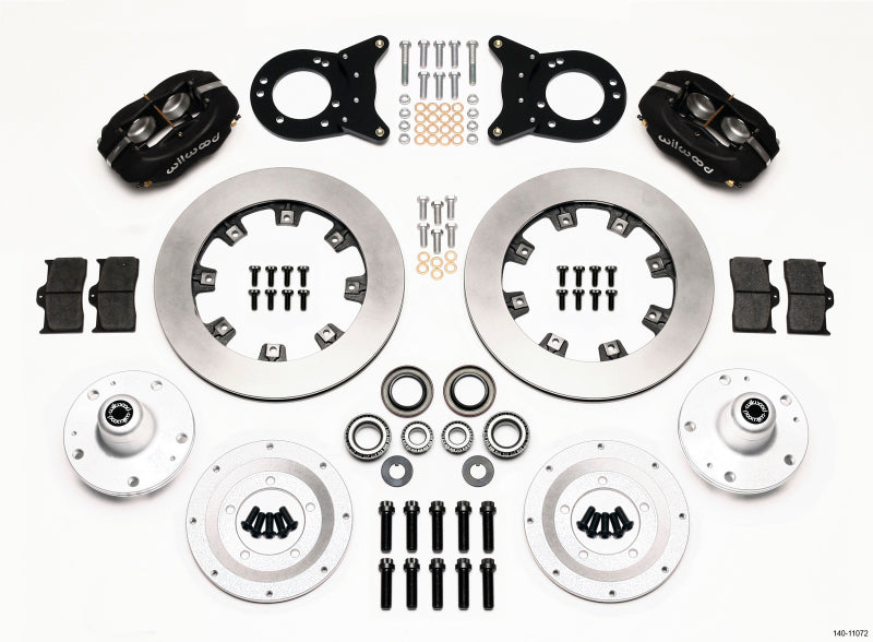 WIL Dynalite Brake Kit - Wilwood Forged Dynalite Front Kit 12.19in 1965-1969 Mustang Disc & Drum Spindle
