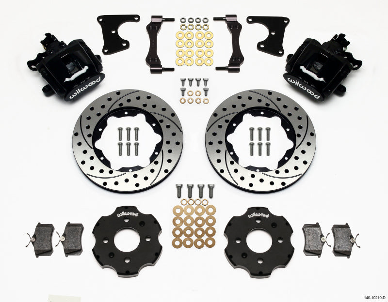 WIL Parking Brake Brake Kit - Wilwood Combination Parking Brake Rear Kit 11.00in Drilled Civic / Integra Drum 2.71 Hub Offset